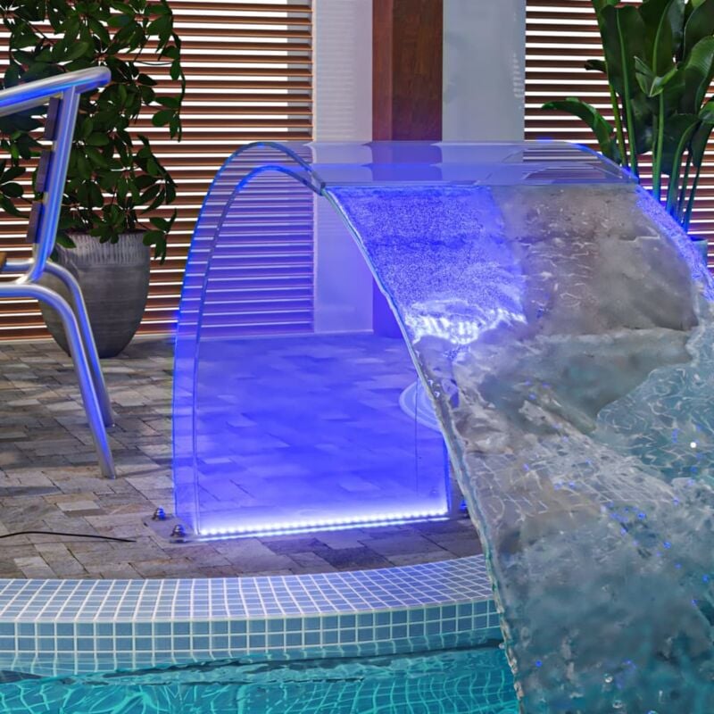 foto del prodotto vidaxl fontana da piscina con led rgb in acrilico 50 cm