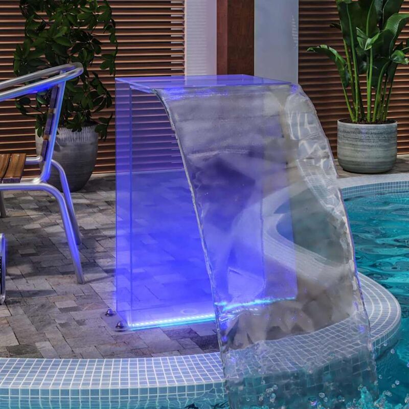 foto del prodotto vidaxl fontana da piscina con led rgb in acrilico 51 cm