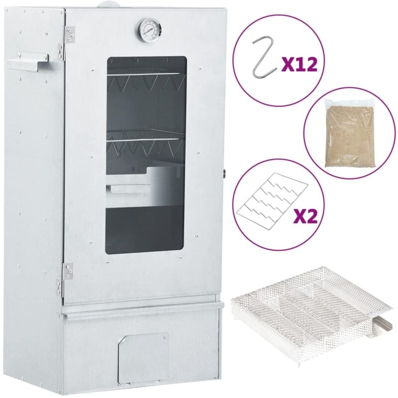 foto del prodotto vidaxl forno affumicatore bbq generatore fumo freddo acciaio zincato