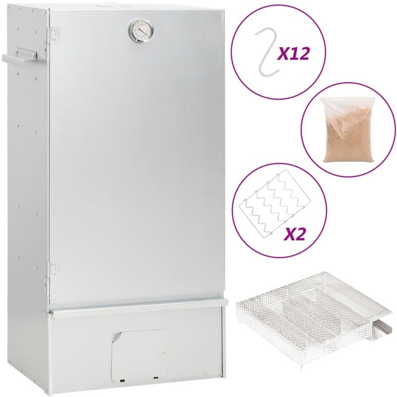 foto del prodotto vidaxl forno affumicatore bbq generatore fumo freddo acciaio zincato