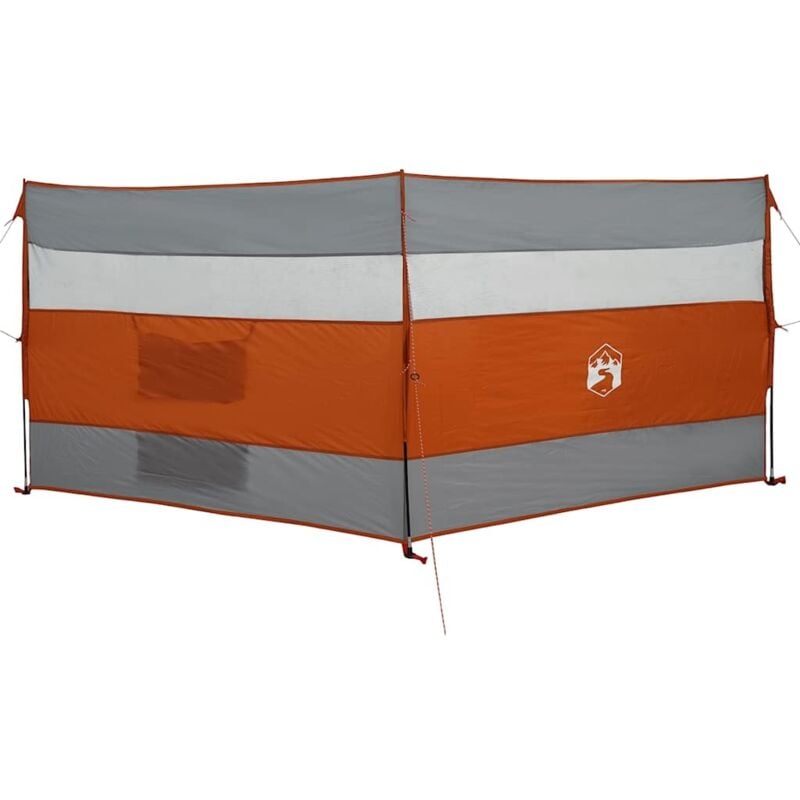 foto del prodotto vidaxl - frangivento campeggio grigio arancione 340x130 cm impermeabile