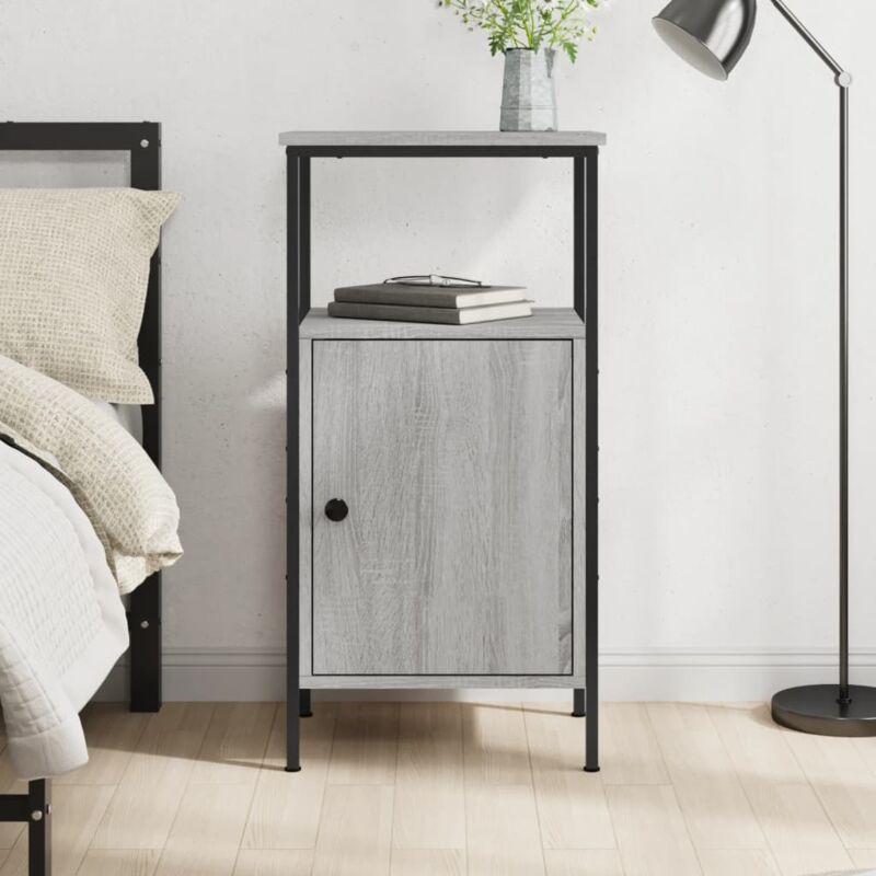 foto del prodotto vidaxl furniture limited comodino grigio sonoma 41x31x80 cm in legno