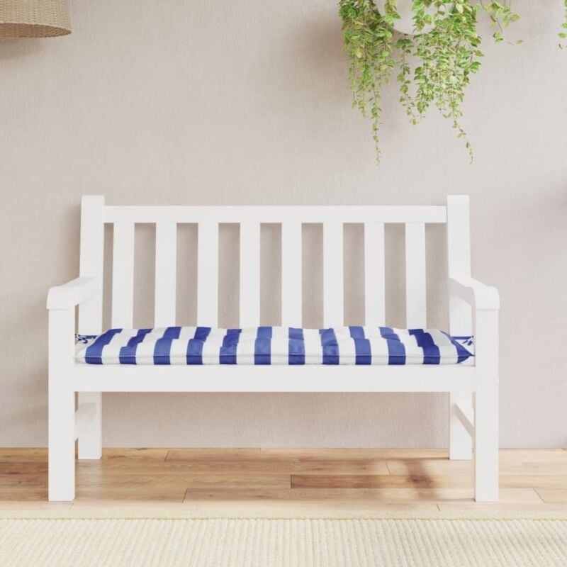 foto del prodotto vidaxl furniture limited cuscino panca giardino righe bianche e blu