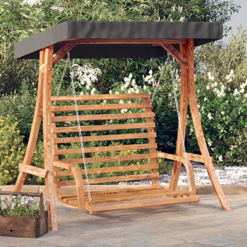 foto del prodotto vidaxl furniture limited panca a dondolo con tetto massello di abete