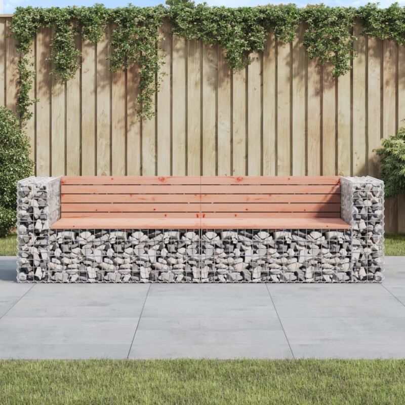 foto del prodotto vidaxl furniture limited panca giardino design gabbione 244x71x65,5 cm