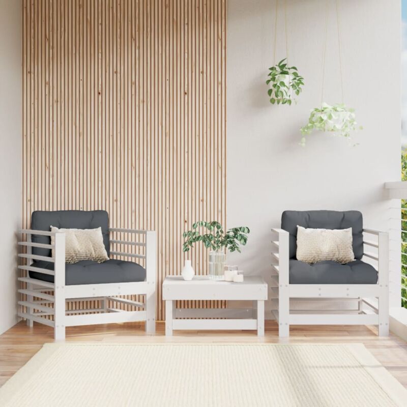 foto del prodotto vidaxl furniture limited sedie da giardino con cuscini 2pz legno