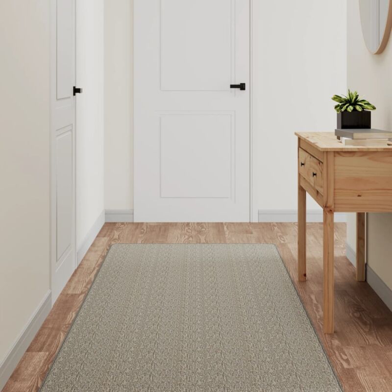 foto del prodotto vidaxl furniture limited tappeto corsia aspetto sisal tortora 80x150
