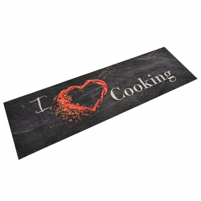 foto del prodotto vidaxl furniture limited tappeto da cucina lavabile nero cucinare