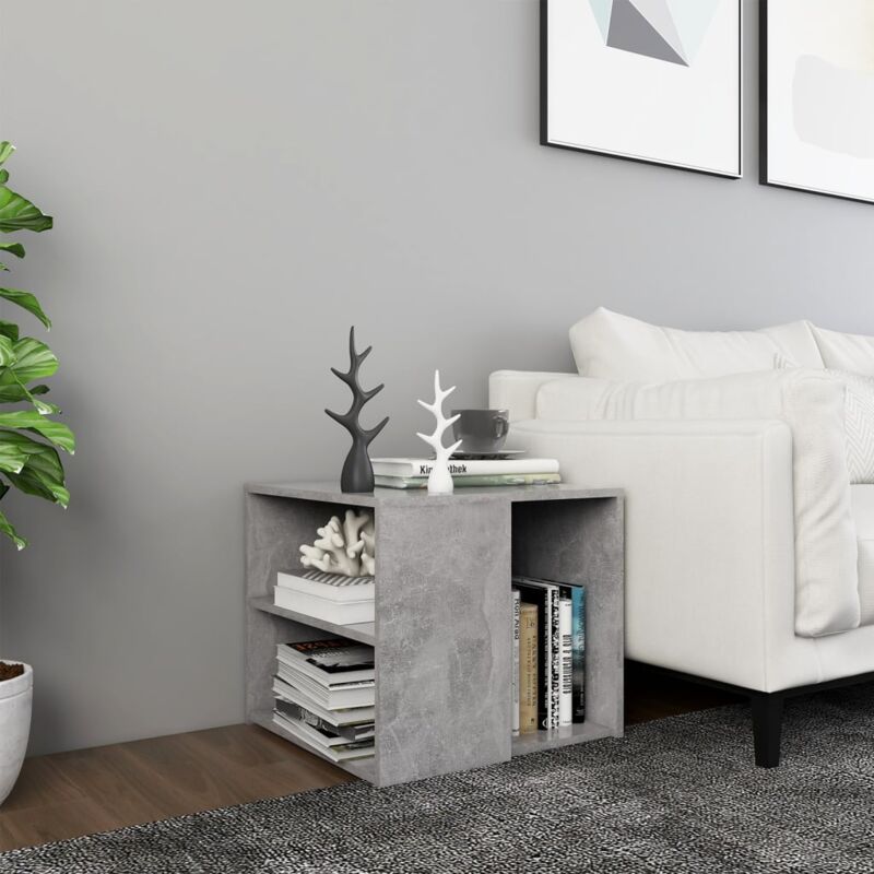 foto del prodotto vidaxl furniture limited tavolino grigio cemento 50x50x45 cm in legno