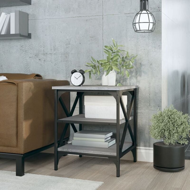 foto del prodotto vidaxl furniture limited tavolino grigio sonoma 40x42x50 cm in legno