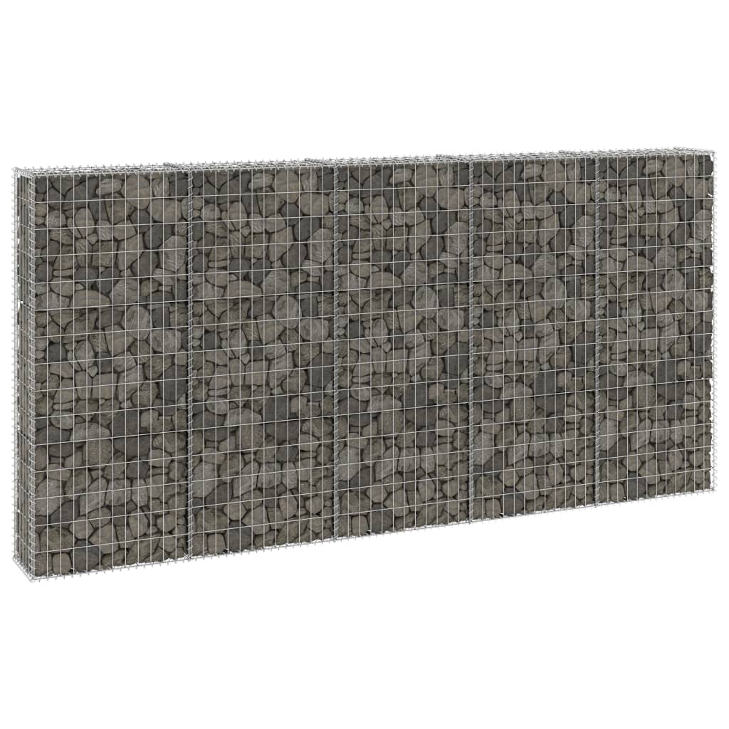 foto del prodotto vidaxl gabbione con copertura in acciaio zincato 300x30x150 cm