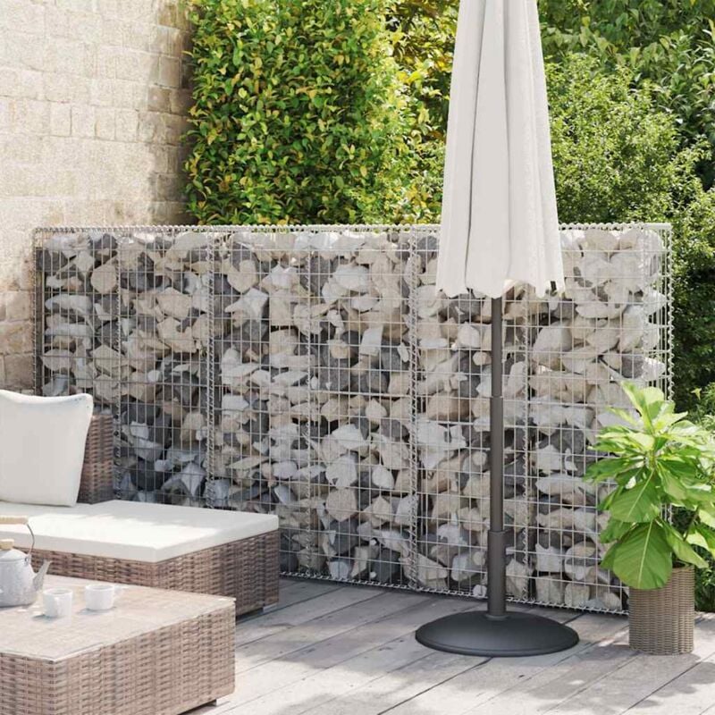 foto del prodotto vidaxl gabbione con copertura in acciaio zincato 300x50x150 cm