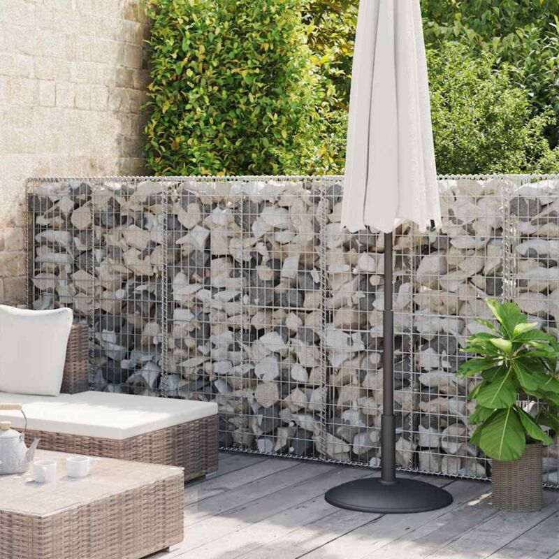 foto del prodotto vidaxl gabbione con copertura in acciaio zincato 600x50x150 cm