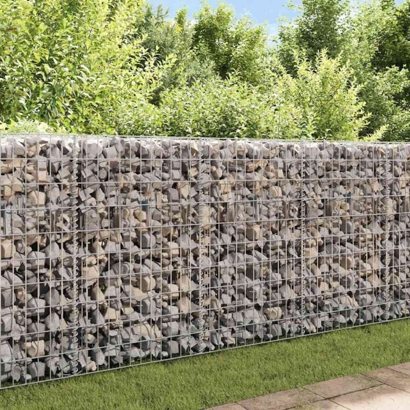 foto del prodotto vidaxl gabbione in acciaio zincato 450x30x100 cm