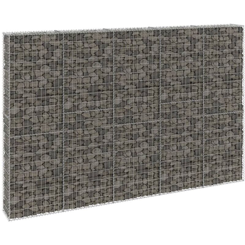 foto del prodotto vidaxl gabbione in acciaio zincato coperto 300x30x200 cm