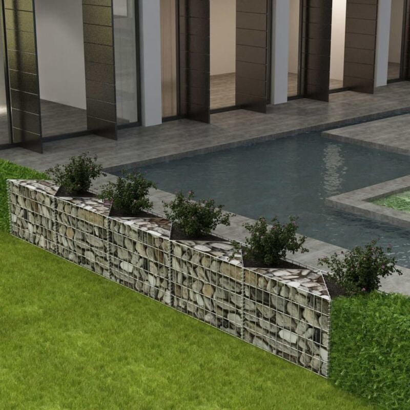 foto del prodotto vidaxl gabbione in rete in acciaio zincato 300x30x50 cm