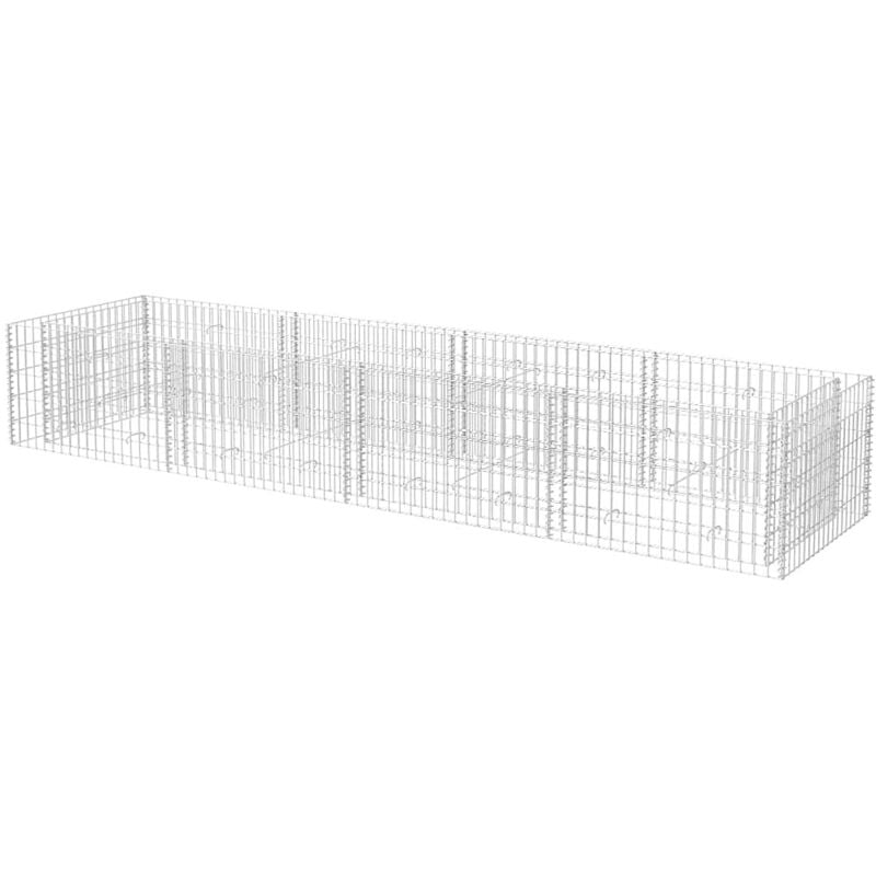 foto del prodotto vidaxl gabbione letto rialzato da giardino in acciaio 360x90x50 cm