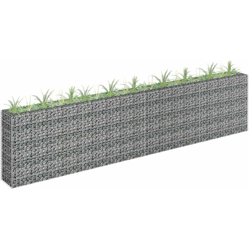 foto del prodotto vidaxl gabbione letto rialzato in acciaio zincato 360x30x90 cm