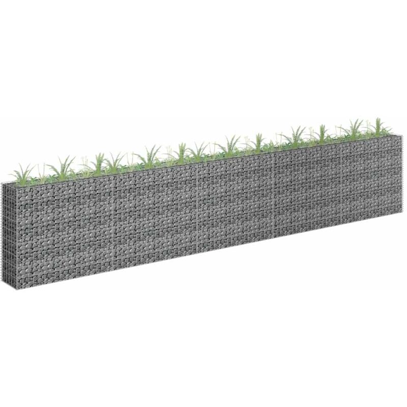 foto del prodotto vidaxl gabbione letto rialzato in acciaio zincato 450x30x90 cm