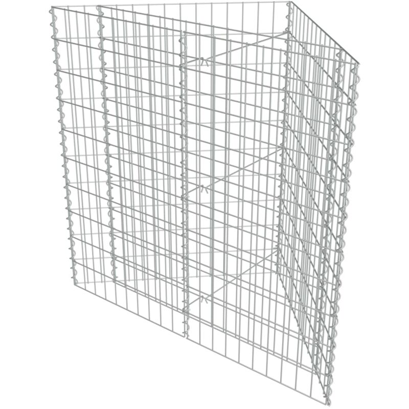 foto del prodotto vidaxl gabbione letto rialzato in acciaio zincato 75x75x50 cm