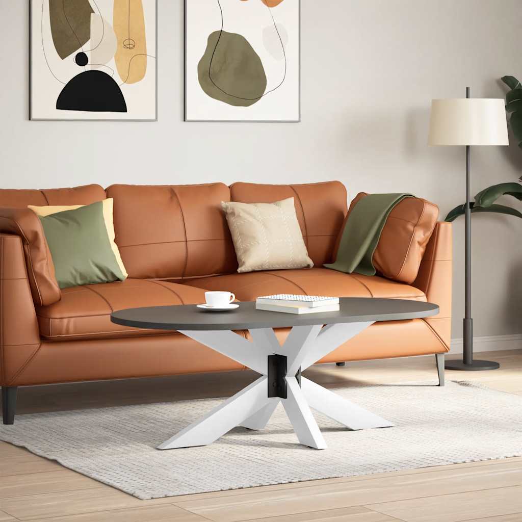 foto del prodotto vidaxl gamba per tavolino da caffè a forma di ragno bianca 98x58x(42-43) cm in acciaio