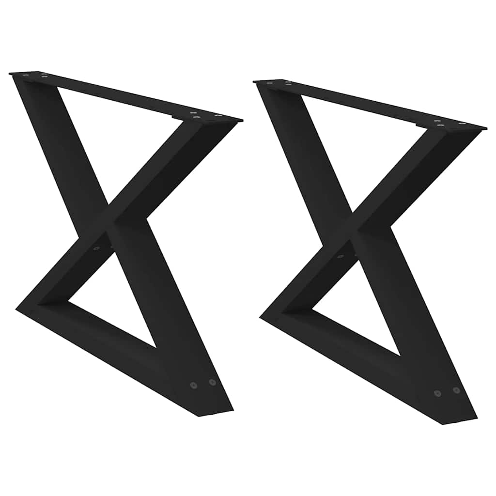 foto del prodotto vidaxl gambe per tavolino da caffè 2 pz nere 70x(42-43,3) cm acciaio