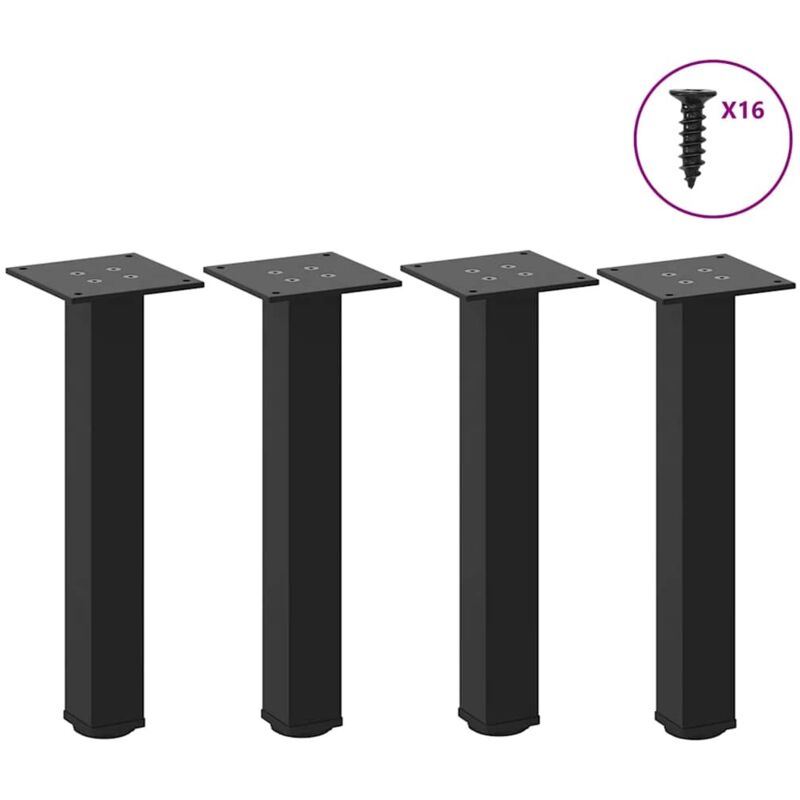 foto del prodotto vidaxl gambe per tavolino da caff 4 pz nere 30 32 cm acciaio