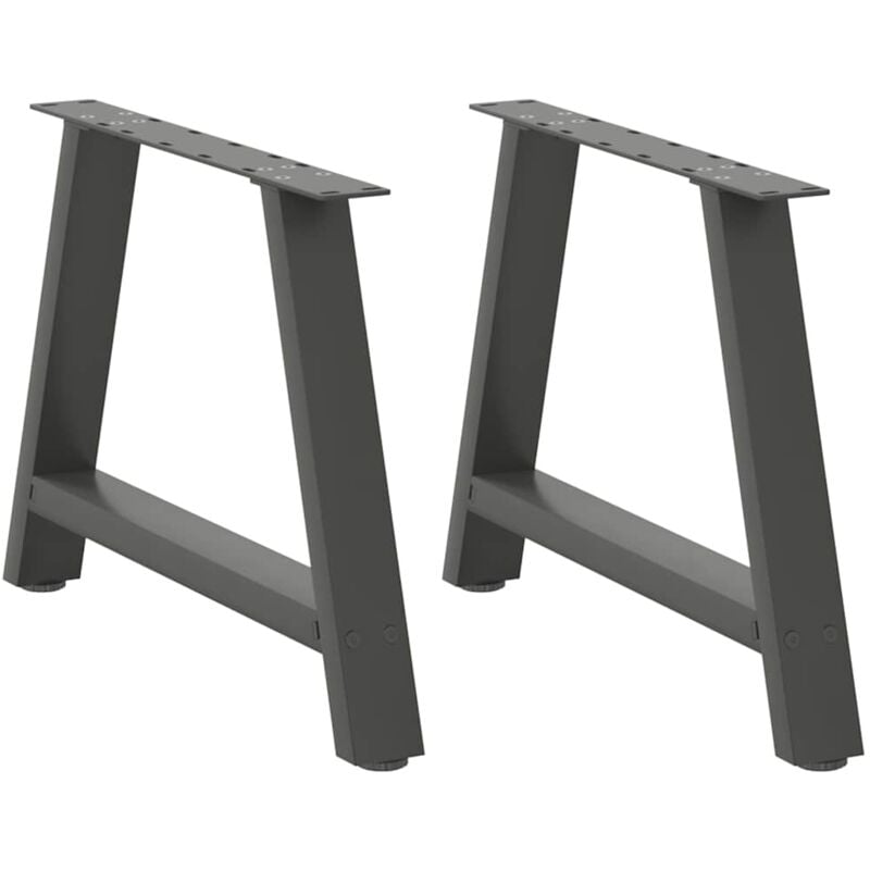 foto del prodotto vidaxl gambe per tavolino da caff a forma di a 2 pz antracite 70x 42 43 cm acciaio