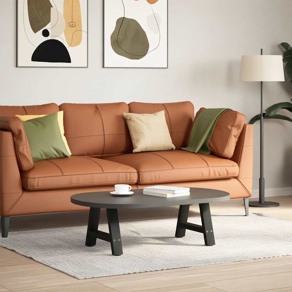 foto del prodotto vidaxl gambe per tavolino da caff a forma di a 2 pz nere 50x 30 31 cm acciaio