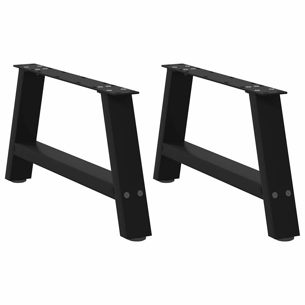 foto del prodotto vidaxl gambe per tavolino da caff a forma di a 2 pz nere 70x 30 31 cm acciaio
