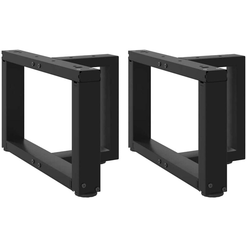 foto del prodotto vidaxl gambe per tavolino da caff a forma di t 2 pz nere 40x25x 30 31 cm acciaio