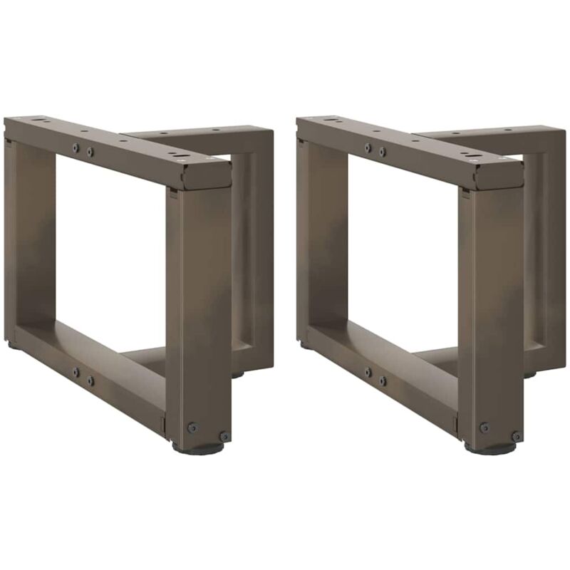 foto del prodotto vidaxl gambe per tavolino da caff a forma di t 2 pz nere 40x25x 30 31 cm acciaio