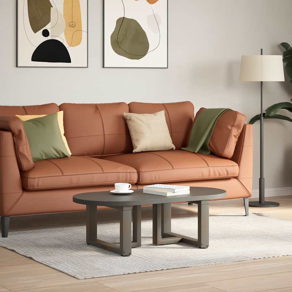 foto del prodotto vidaxl gambe per tavolino da caff a forma di t 2 pz nere 50x25x 30 31 cm acciaio