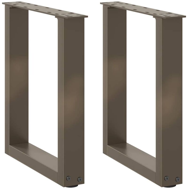 foto del prodotto vidaxl gambe per tavolino da caff a forma di u 2 pz acciaio naturale 28x 42 43 cm acciaio