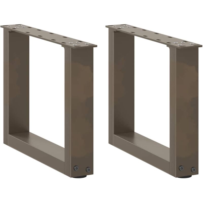 foto del prodotto vidaxl gambe per tavolino da caff a forma di u 2 pz acciaio naturale 40x 30 31 cm acciaio