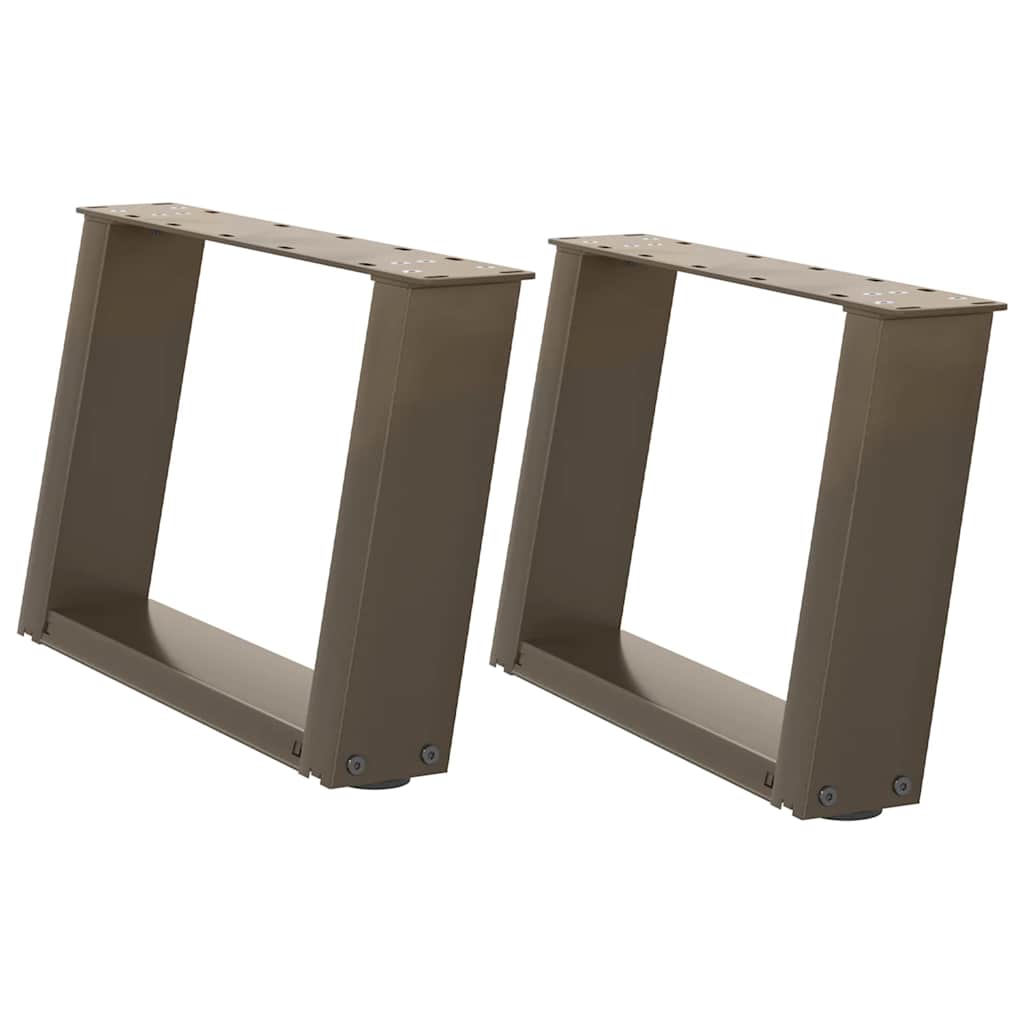 foto del prodotto vidaxl gambe per tavolino da caff a forma di u 2 pz acciaio naturale 50x 30 31 cm acciaio
