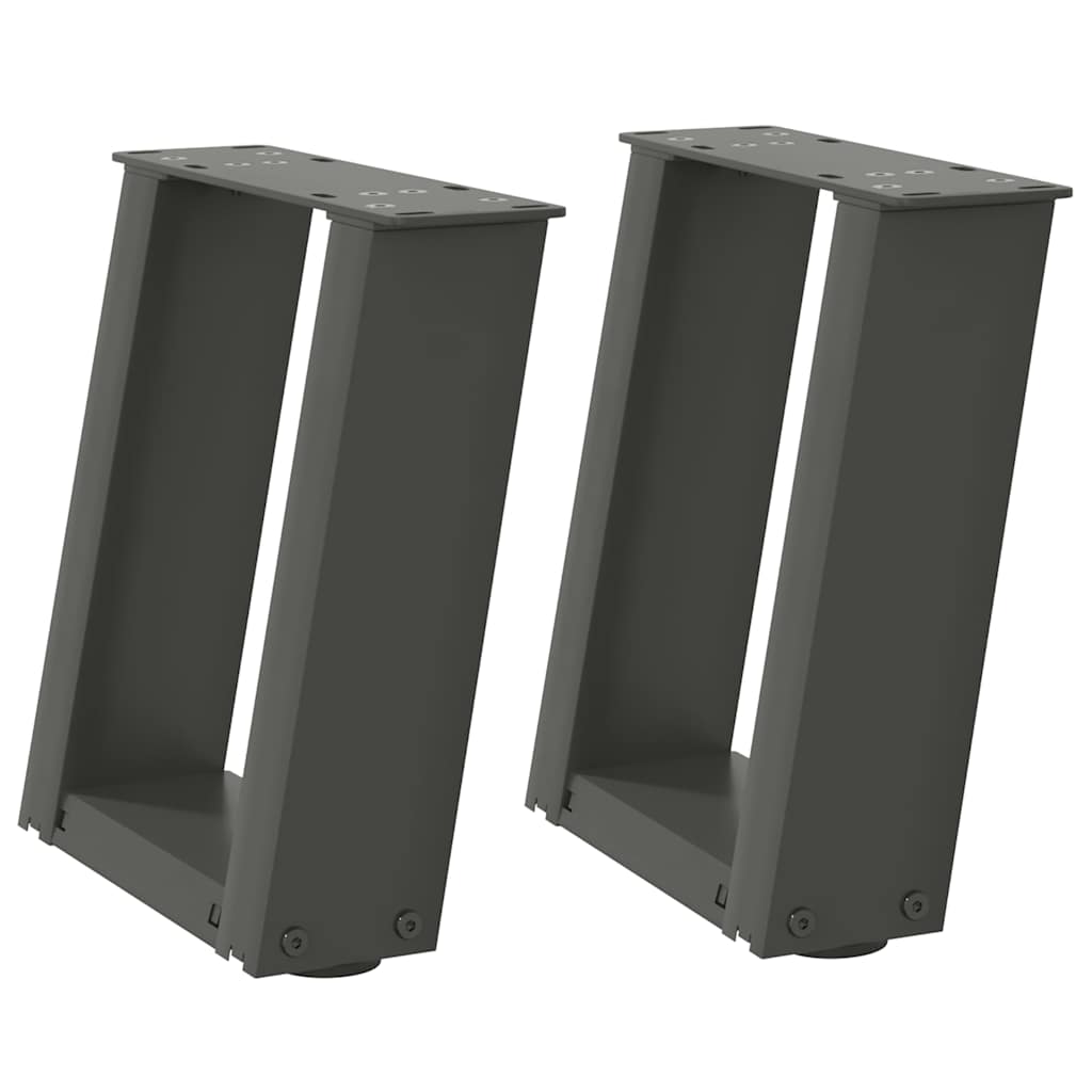 foto del prodotto vidaxl gambe per tavolino da caff a forma di u 2 pz antracite 30x 30 31 cm acciaio