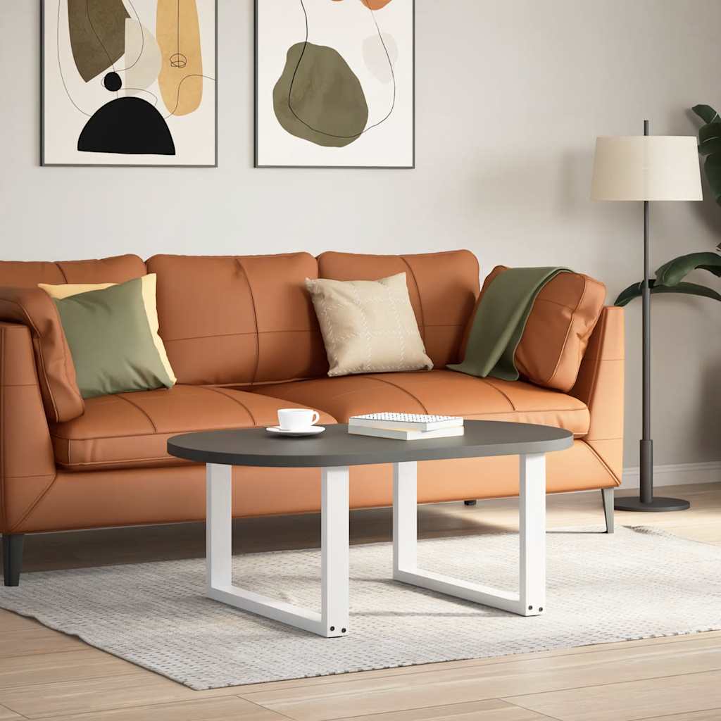 foto del prodotto vidaxl gambe per tavolino da caff a forma di u 2 pz bianche 60x 42 43 cm acciaio