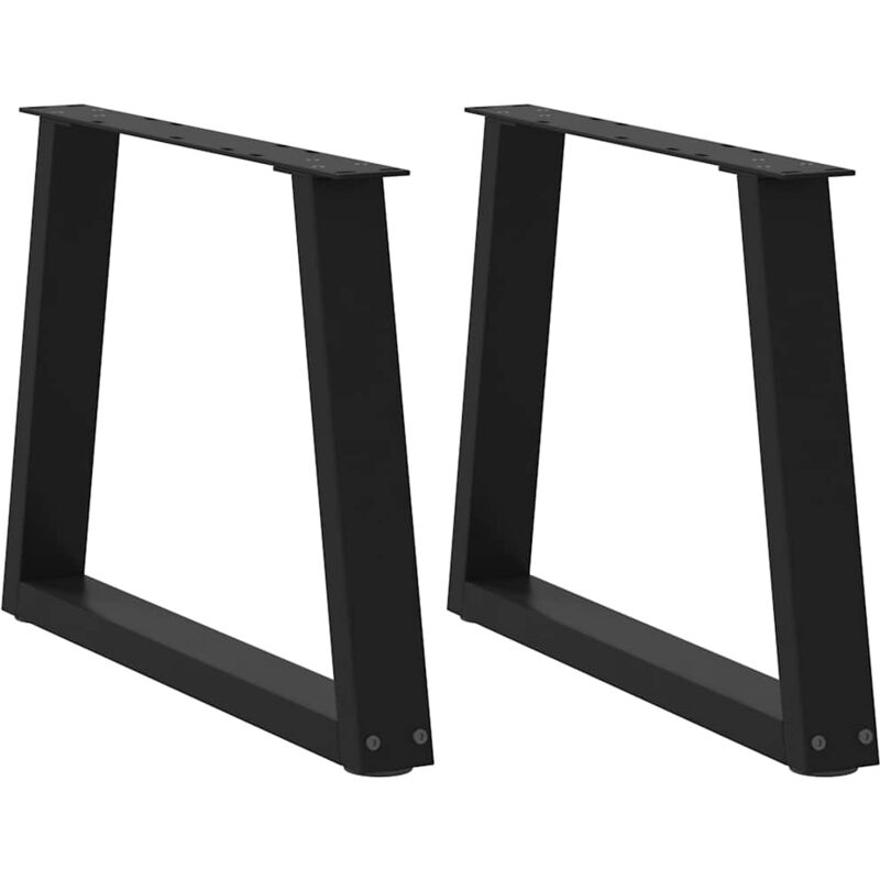 foto del prodotto vidaxl gambe per tavolino da caff a forma di v 2 pz nere 70x 42 43,3 cm acciaio