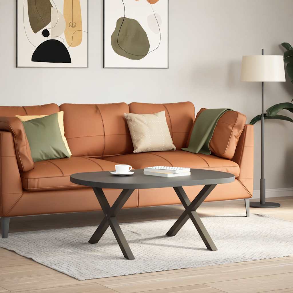 foto del prodotto vidaxl gambe per tavolino da caffè a forma di x 2 pz acciaio naturale 70x(42-43) cm acciaio