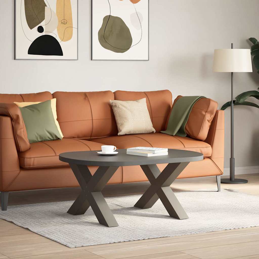 foto del prodotto vidaxl gambe per tavolino da caffè a forma di x 2 pz acciaio naturale 70x(42-43) cm acciaio