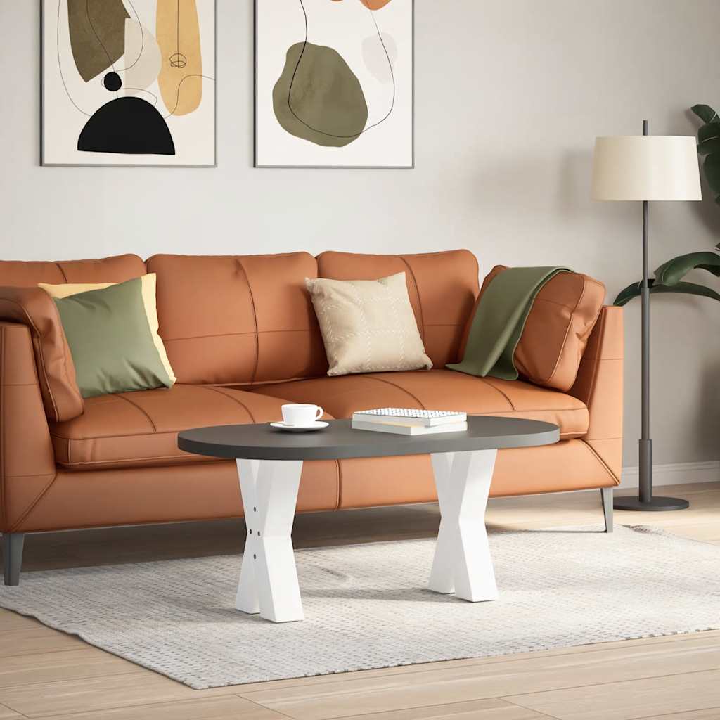 foto del prodotto vidaxl gambe per tavolino da caff a forma di x 2 pz bianche 38x 42 43 cm acciaio