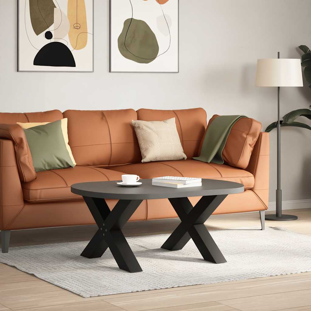 foto del prodotto vidaxl gambe per tavolino da caff a forma di x 2 pz nere 70x 42 43 cm acciaio