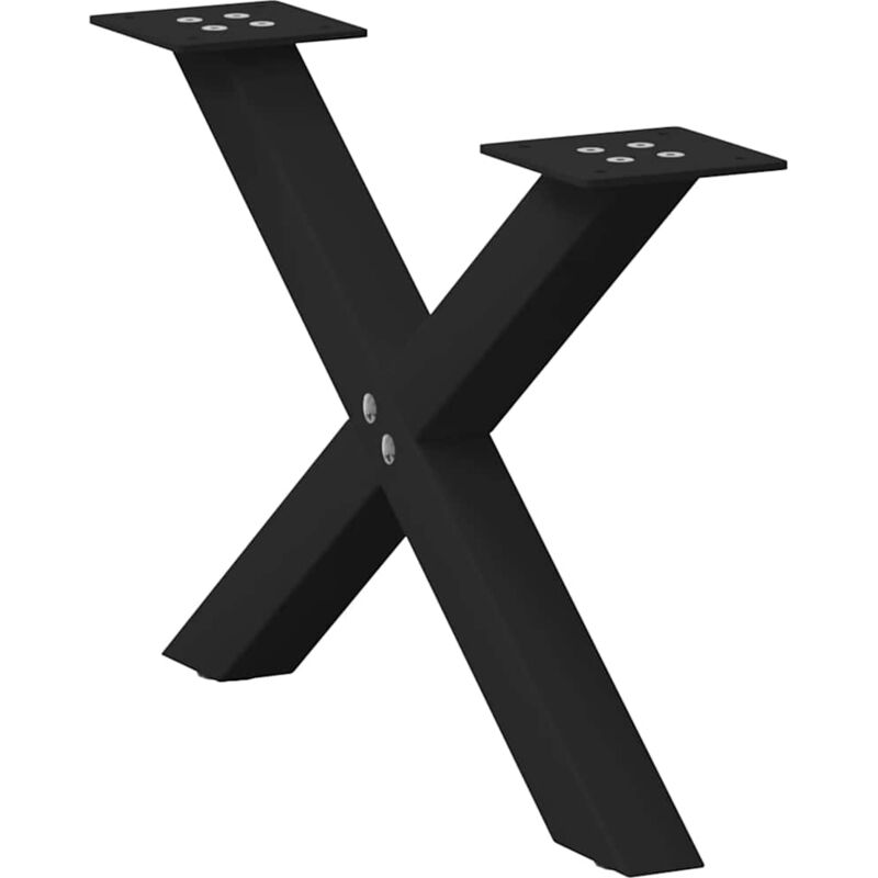 foto del prodotto vidaxl gambe per tavolino da caff a x 2 pz nere 50x 30 31 cm acciaio
