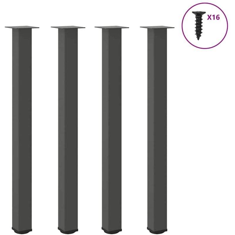 foto del prodotto vidaxl gambe per tavolo da bar 4 pz antracite 110 112 cm acciaio