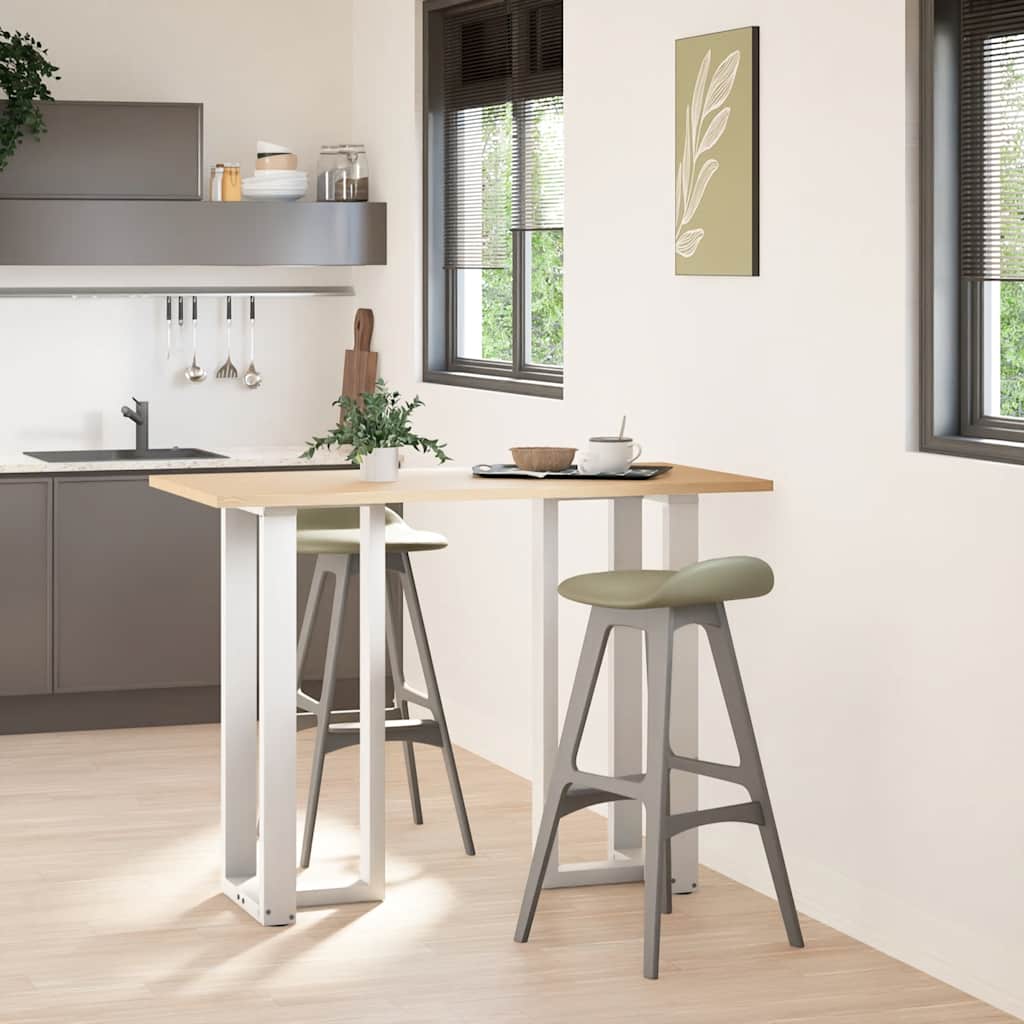 foto del prodotto vidaxl gambe per tavolo da bar a forma di t 2 pz bianche 40x35x(100-101) cm in acciaio