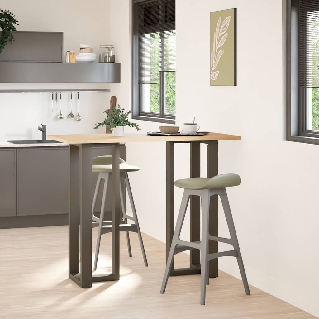 foto del prodotto vidaxl gambe per tavolo da bar a forma di t 2 pz nere 50x35x 110 111 cm in acciaio