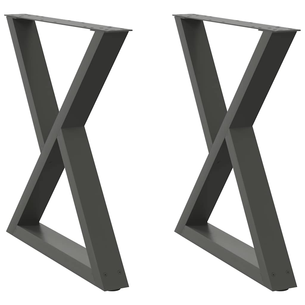 foto del prodotto vidaxl gambe per tavolo da pranzo 2 pz antracite 70x 72 73,3 cm acciaio