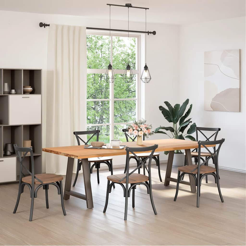 foto del prodotto vidaxl gambe per tavolo da pranzo a forma di a 2 pz 70x(72-73) cm in acciaio