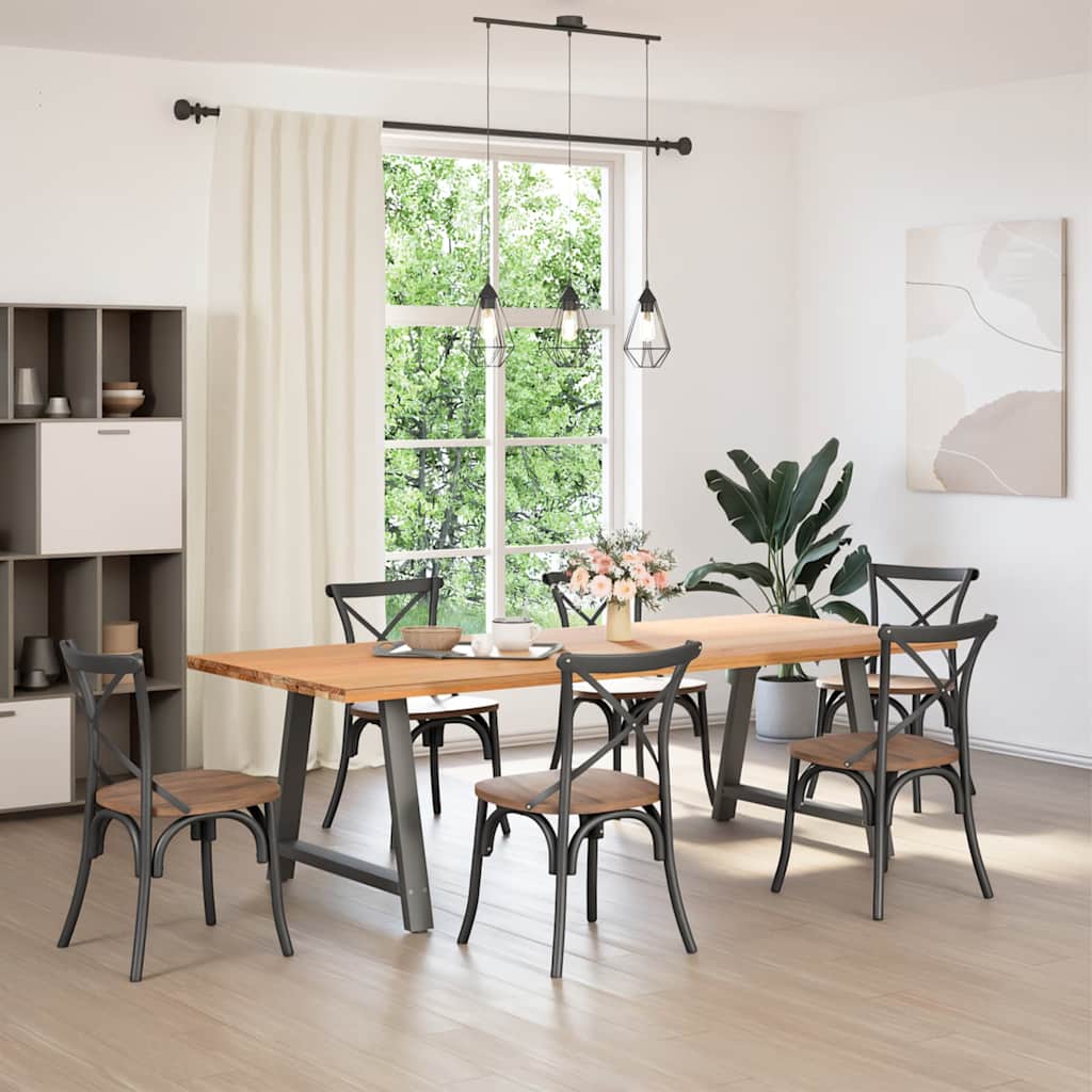 foto del prodotto vidaxl gambe per tavolo da pranzo a forma di a 2 pz antracite 90x 72 73 cm acciaio